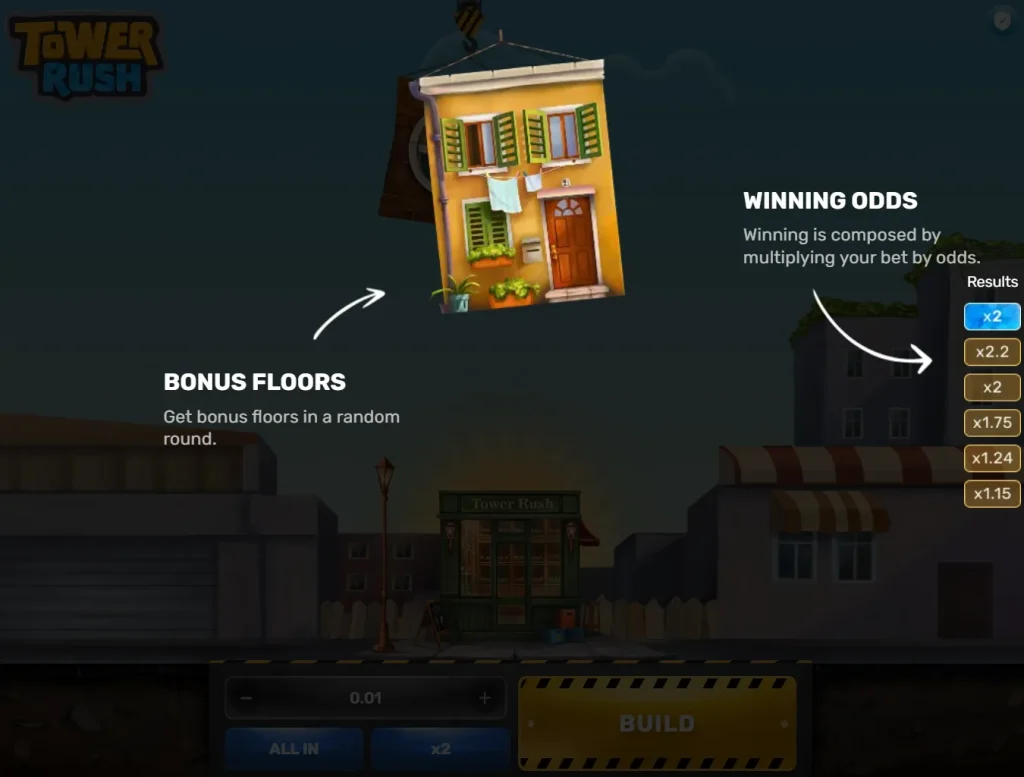 Tower Rush Gewinnbedingungen